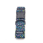 Breites Hundehalsband 4 cm Eighties Sugar Muster mit ECONABLE recycelter Nylon Schnalle zeigt Side Release Struktur