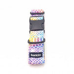 Breites Hundehalsband 4 cm Kaleido Snake Muster mit ECONABLE recycelter Nylon Schnalle zeigt Side Release Struktur
