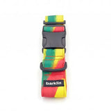 Breites Hundehalsband 4 cm Rhythm Muster mit ECONABLE recycelter Nylon Schnalle zeigt Side Release Struktur