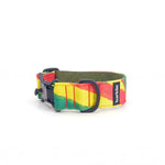 Breites Hundehalsband 4 cm Rhythm Muster zeigt vollständige Bogenstruktur und Breitenprofil